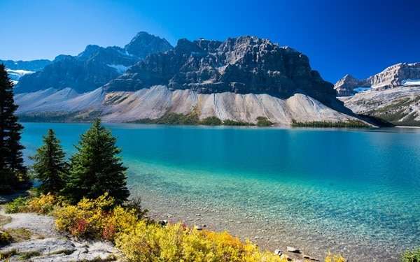 Jezioro Alberta w Kanadzie. puzzle online