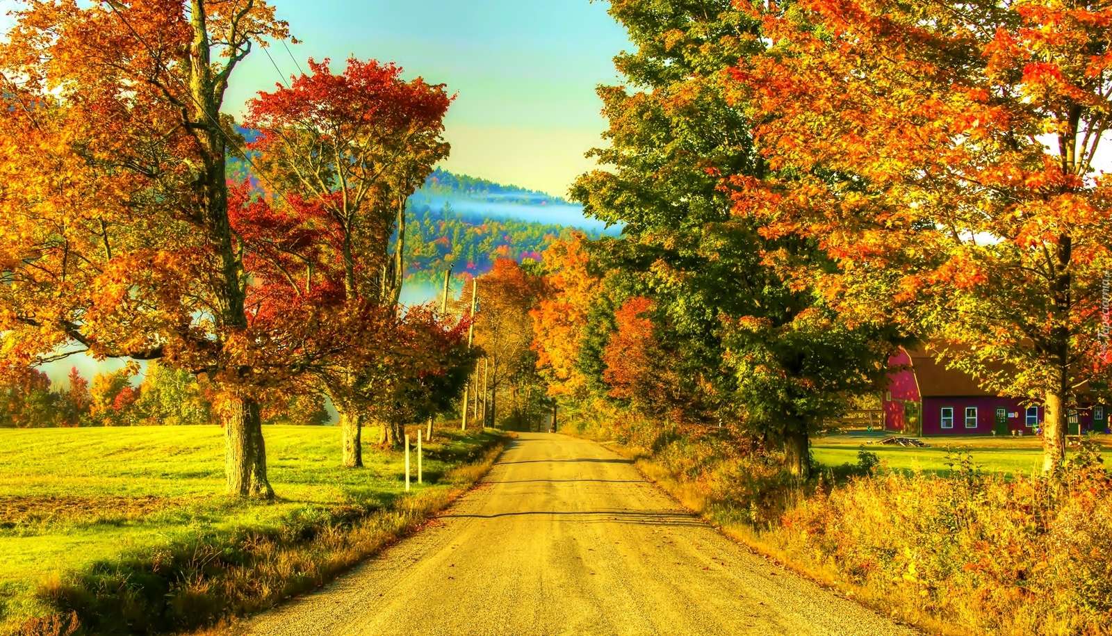 Jesienna droga w Kanadzie. puzzle online