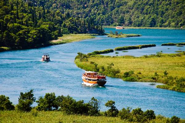 krajobraz rzeki Krka puzzle online