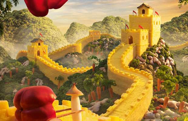 Mur chiński z sera. puzzle online