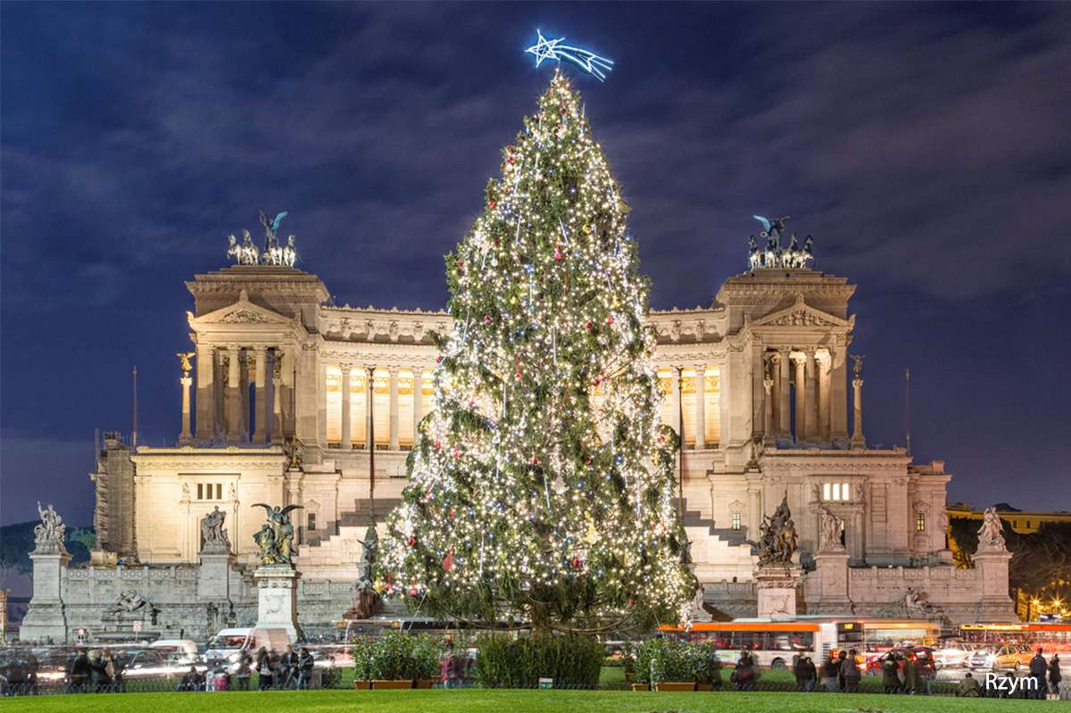Świąteczna iluminacja w Rzymie puzzle online