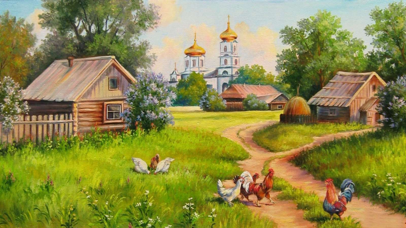 Na rosyjskiej wsi. puzzle online