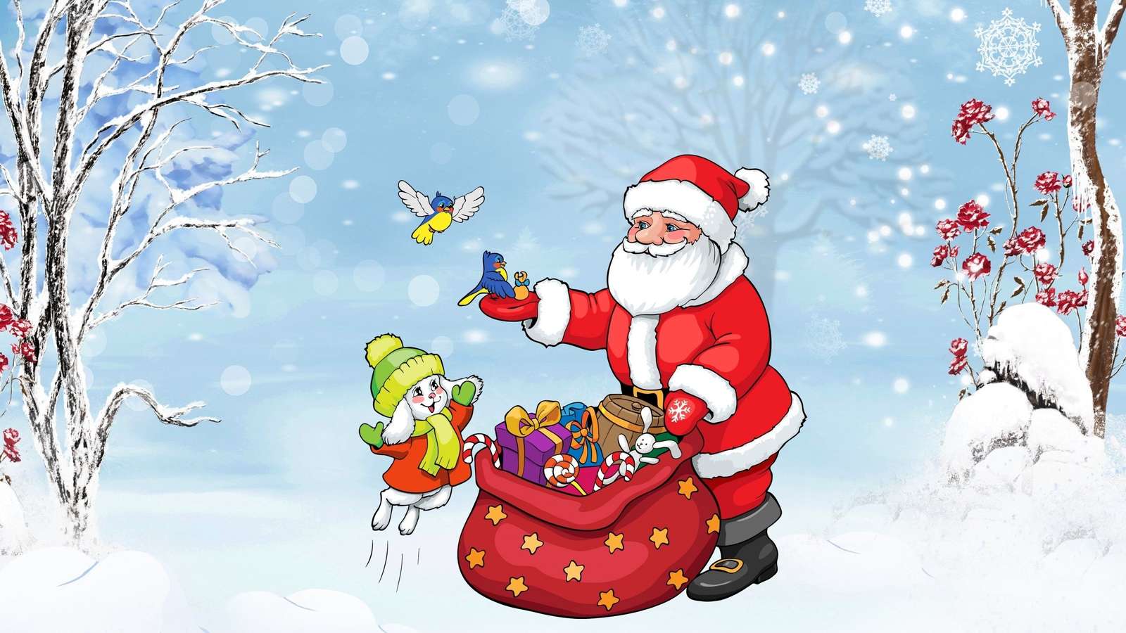 Prezenty od Świętego Mikołaja. puzzle online