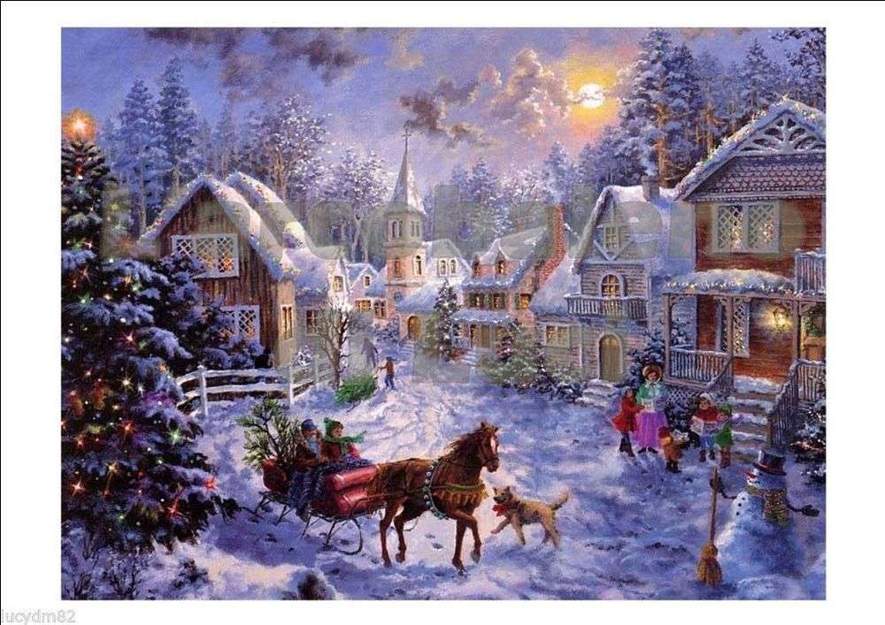 Christmas in a town puzzle online