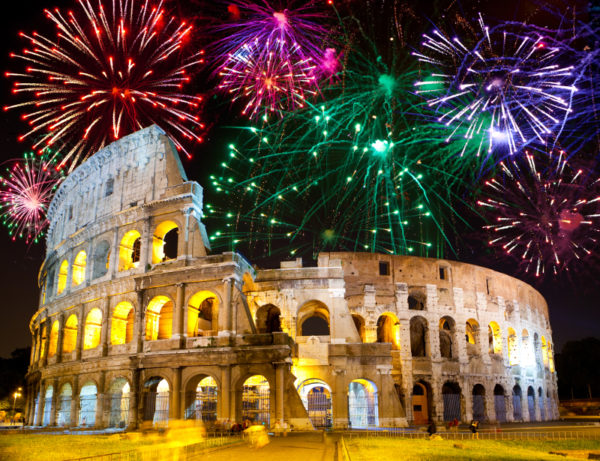 Nowy Rok w Rzymie. puzzle online