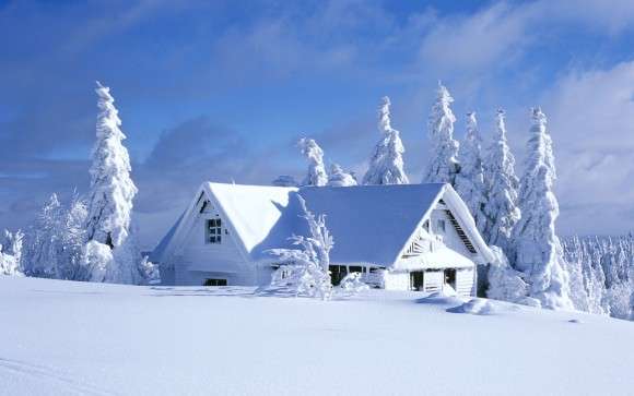 krajobraz zimowy puzzle online