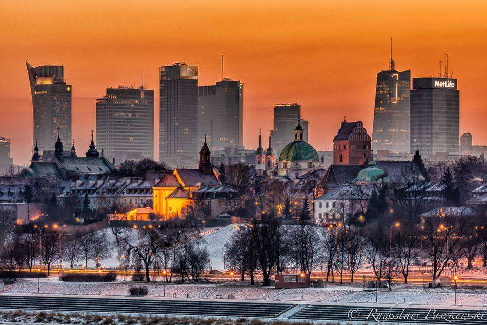 Панорама на Варшава. пъзел