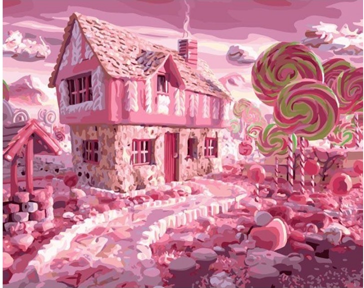 Różowe cukierki. puzzle online