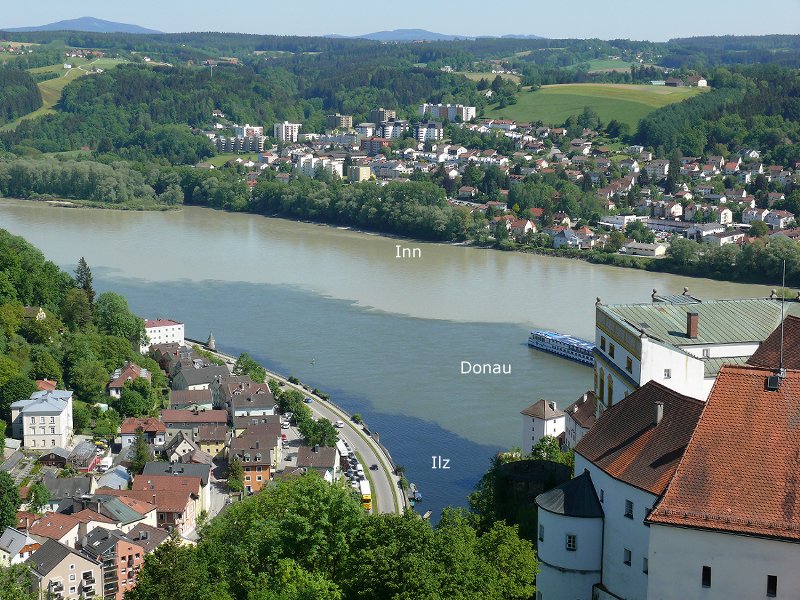 Rzeki Passau: Inn, Donau, Ilz. puzzle online