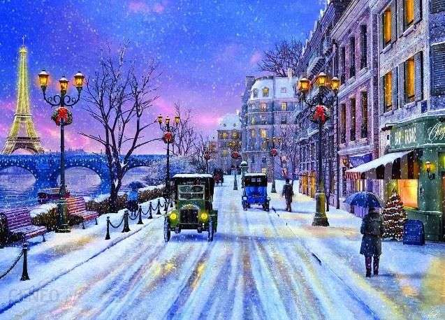 Zima w Paryżu. puzzle online