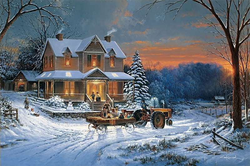 Zimowy krajobraz. puzzle online