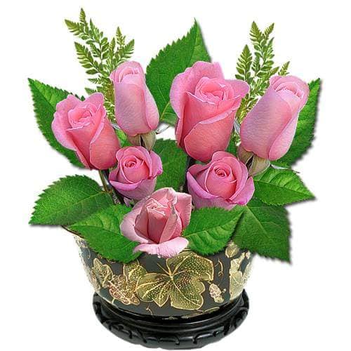 Bukiet  różowych róż. puzzle online
