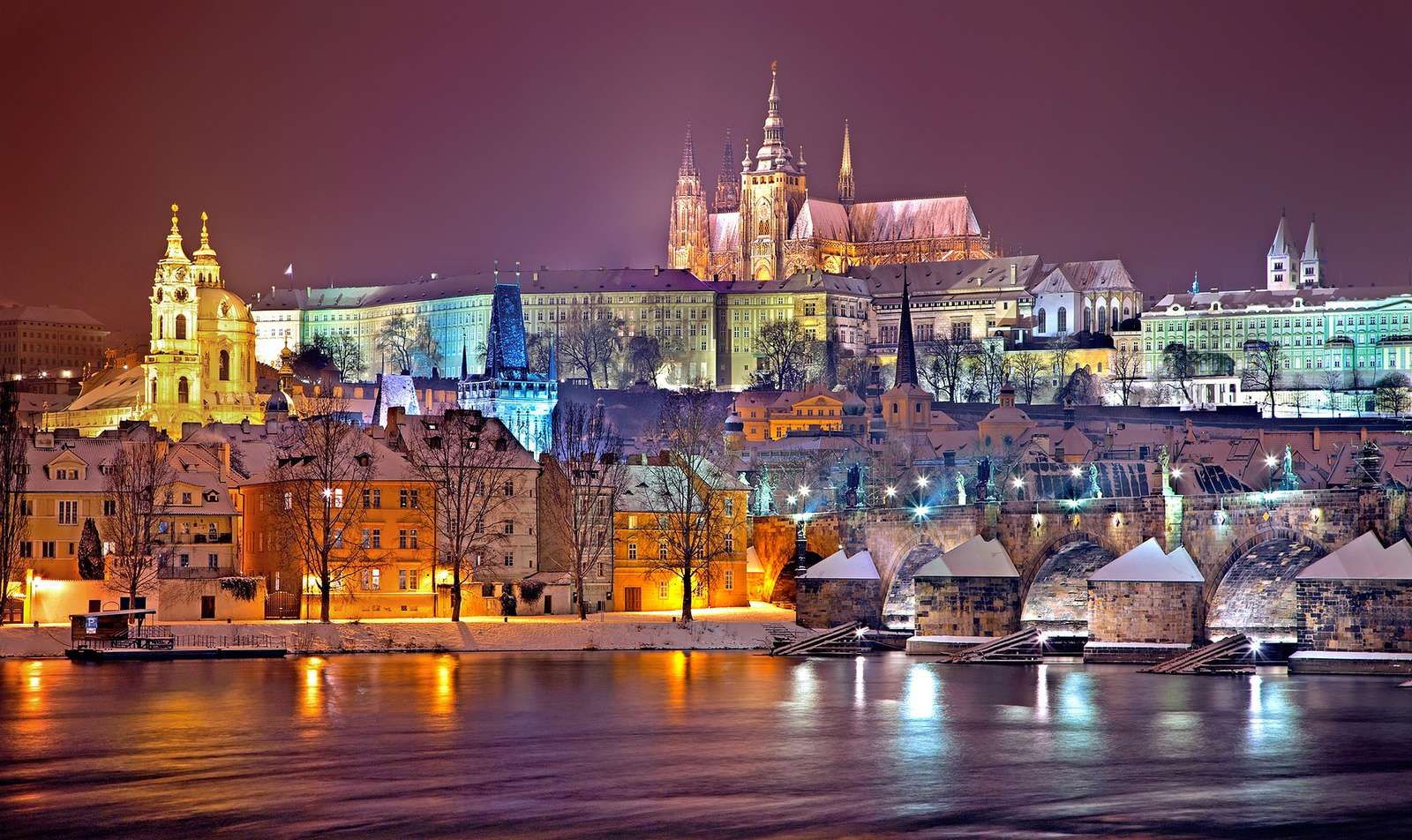 Praga w zimie puzzle online