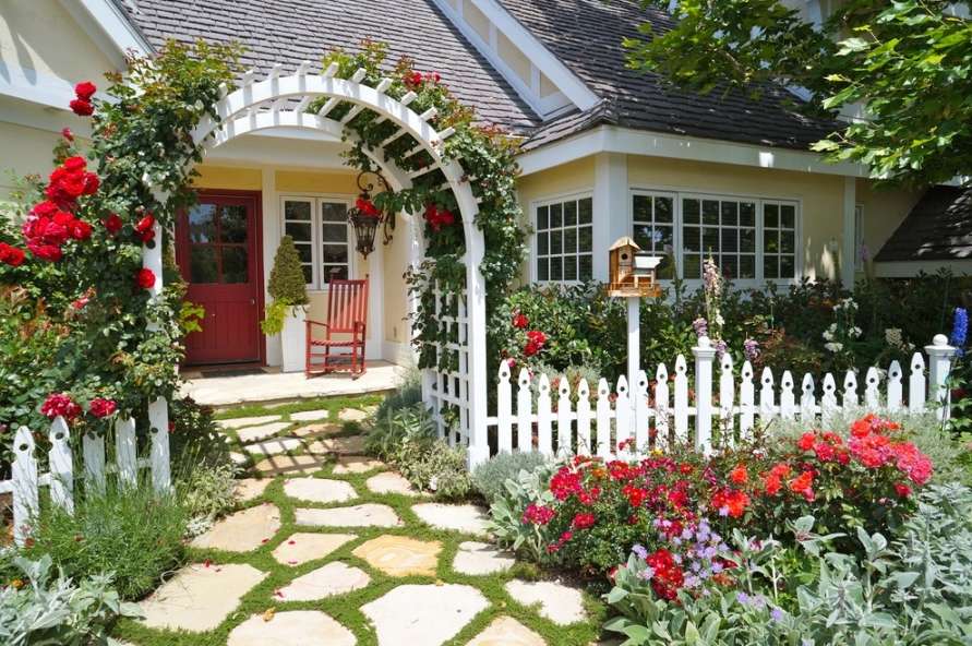 a house with a garden puzzle