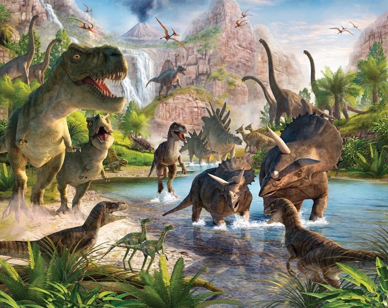 Bajkowe dinozaury puzzle online