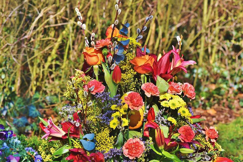 Bukiet kolorowych kwiatów . puzzle online