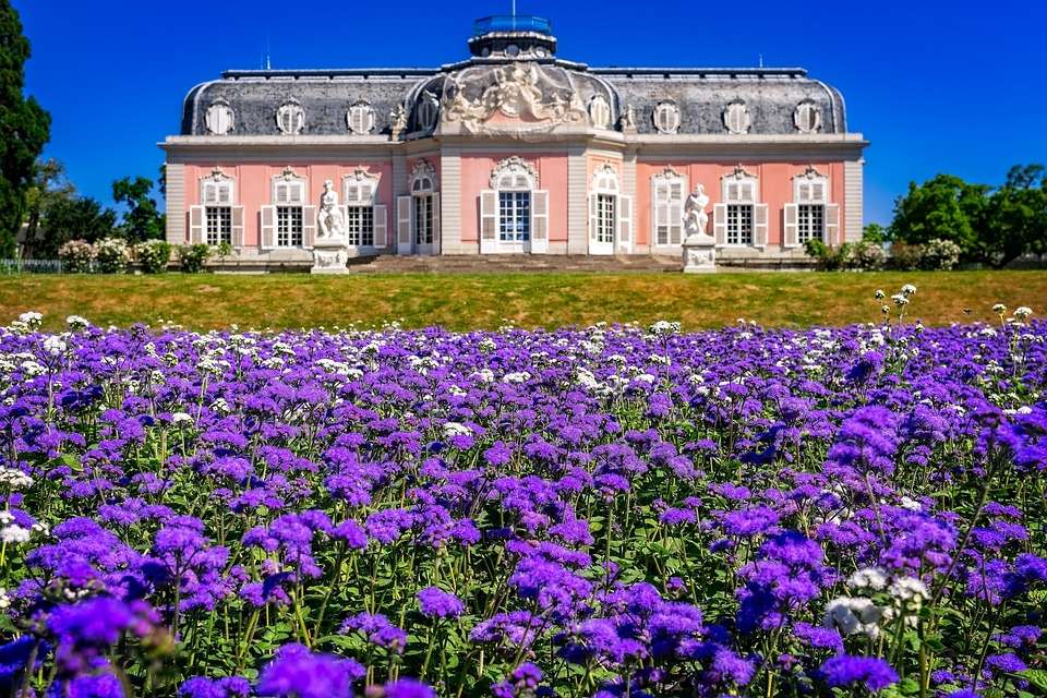 Wspaniały Pałac i Pole Kwiatów puzzle online