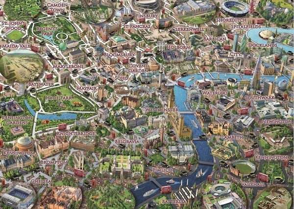 Mapa Londynu. puzzle online
