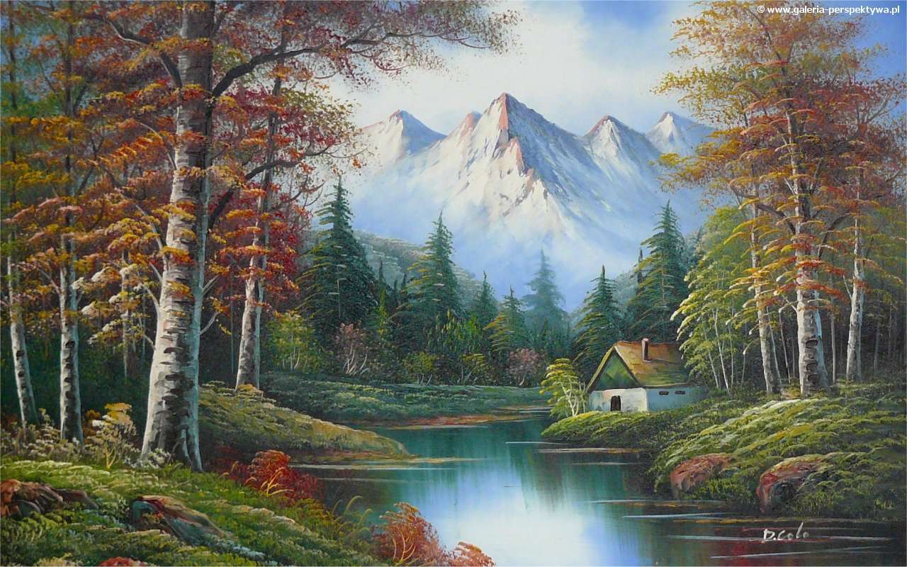 Górski krajobraz . puzzle online