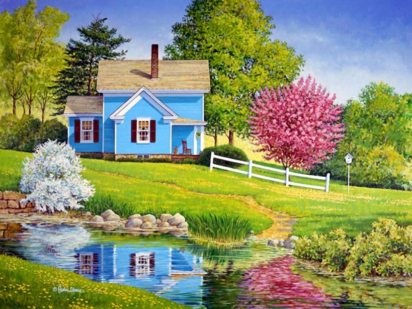 spring in the countryside jigsaw puzzle