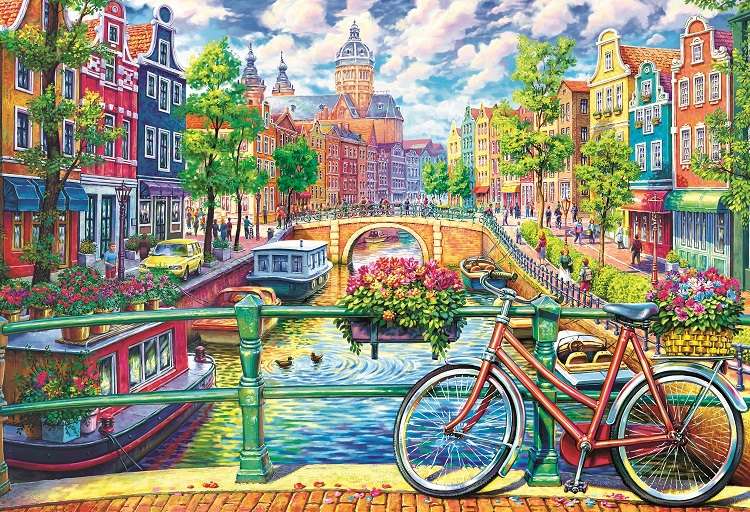 Kolorowy Amsterdam. puzzle online
