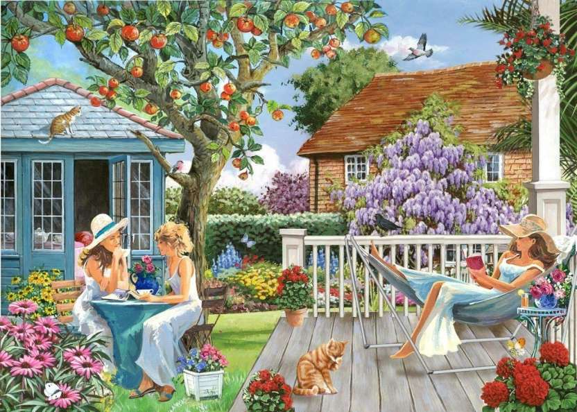 Relaks w ogrodzie puzzle online