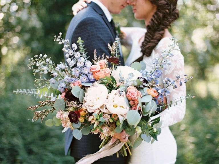 Bukiet ślubny w stylu rustykalnym stylu, kwiatowo puzzle online