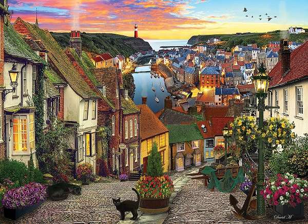 A town by the sea. jigsaw puzzle