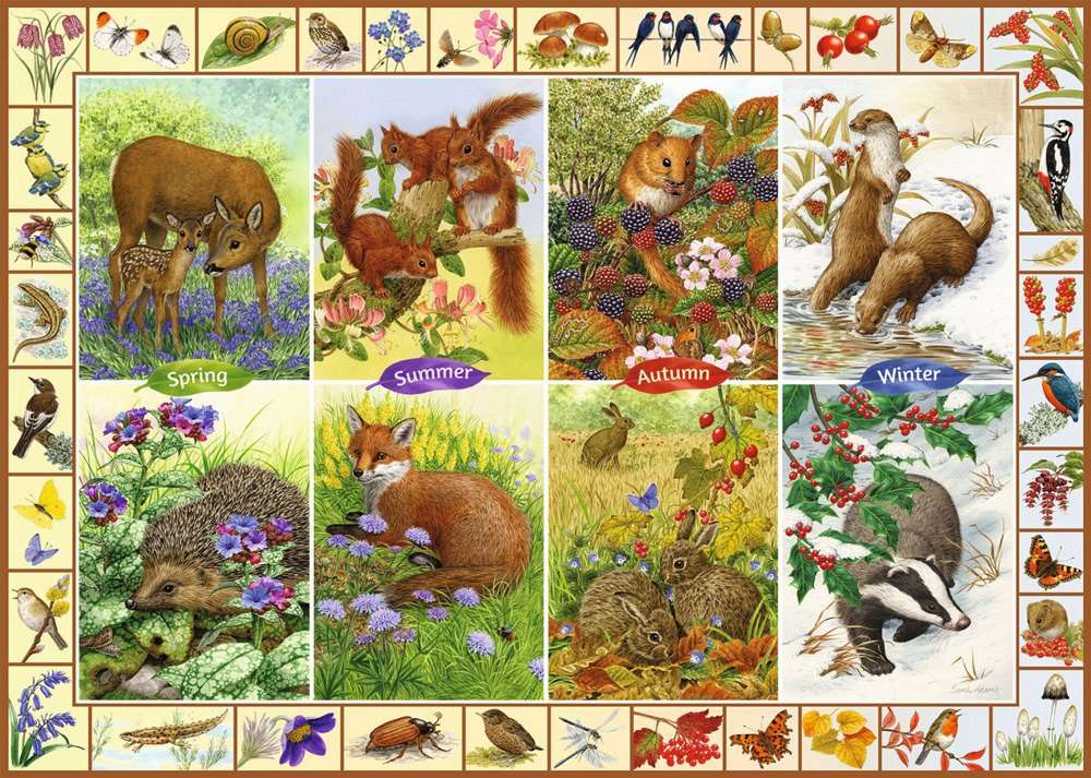 Zwierzęta na każdą porę roku. puzzle online
