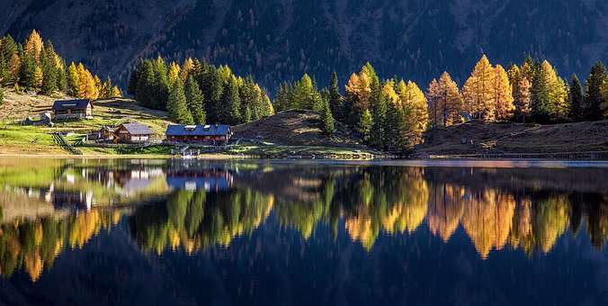 Jezioro w Austrii puzzle online
