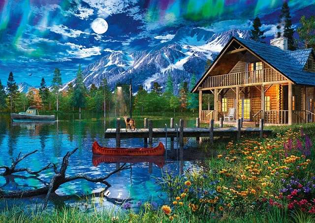 Górskie jezioro. puzzle online
