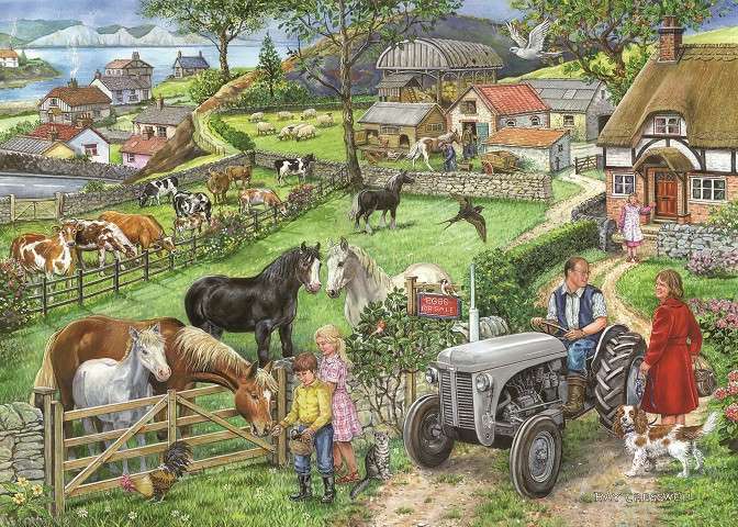 Rolniczy krajobraz Dorset. puzzle online