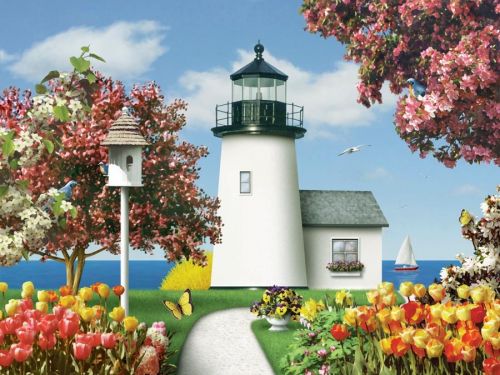 Tulipany nad morzem. puzzle online