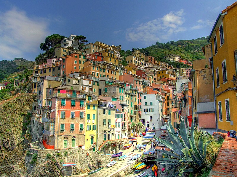 Cudowne miasteczko La Spezia Włochy puzzle online