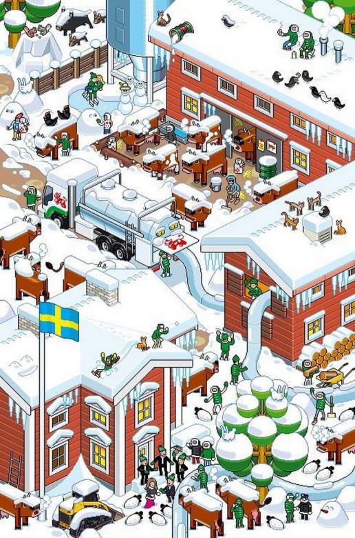 zima w Szwecji puzzle online