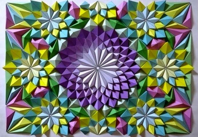origami - kwiaty puzzle online
