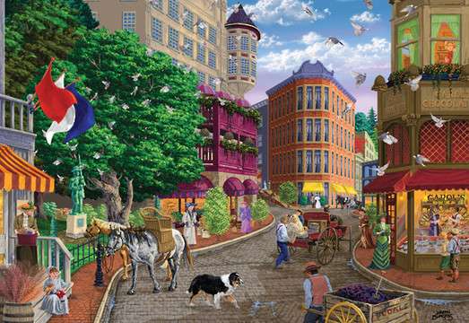 Kolorowe miasteczko. puzzle online
