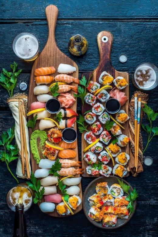 Pyszne sushi puzzle online