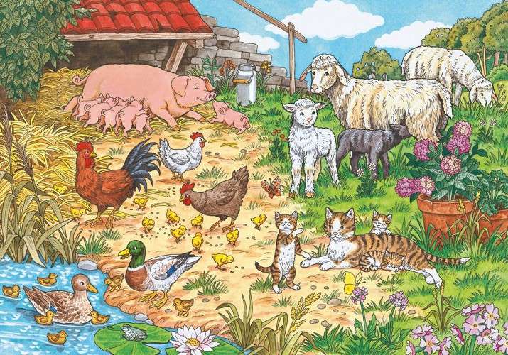 Zwierzęta na wsi. puzzle online