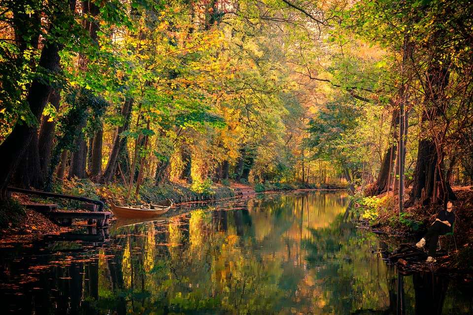 Jesień nad rzeką puzzle online