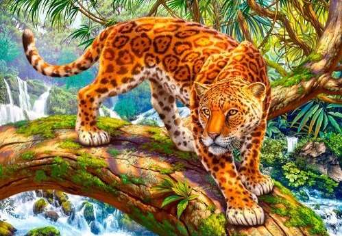 Jaguar na drzewie. puzzle online