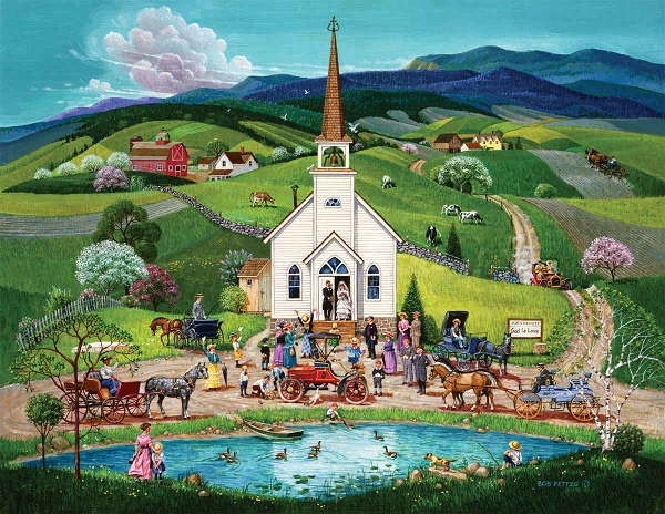 Kościół w górach. puzzle online