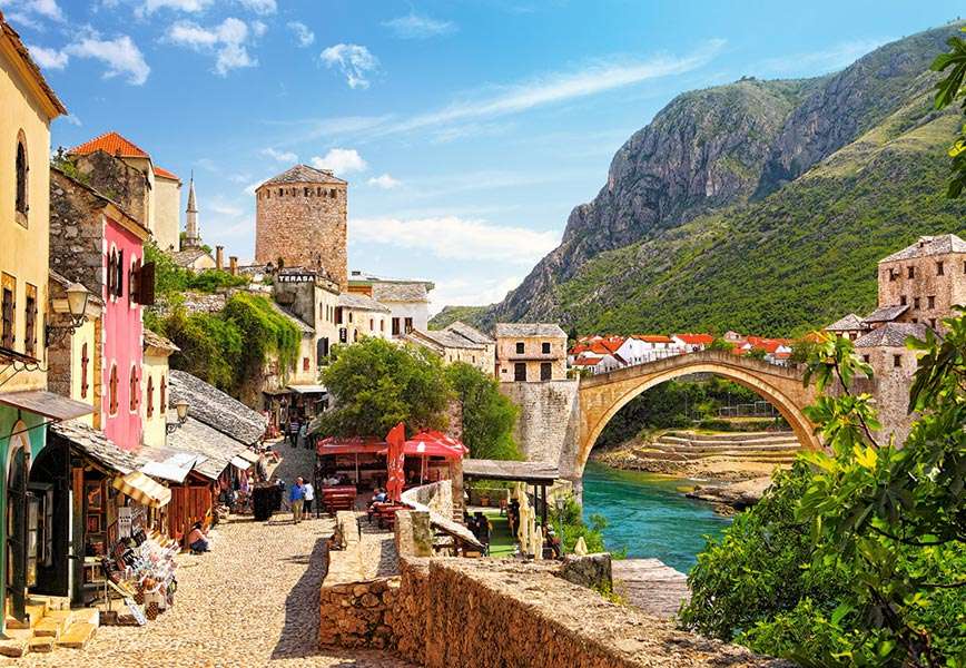 Most w Mostarze. puzzle online