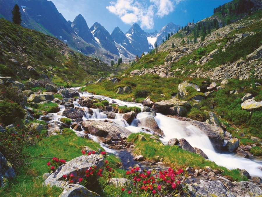 Tyrolskie alpy. puzzle online