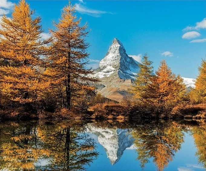 Matterhorn jesienią. puzzle online