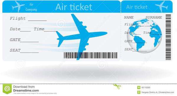 Bilet lotniczy puzzle online