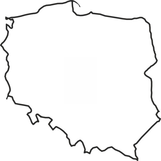 Mapa konturowa Polski puzzle online