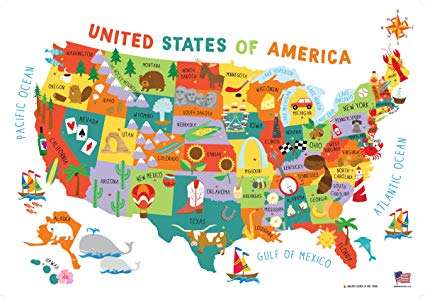Mapa USA dla dzieci puzzle online