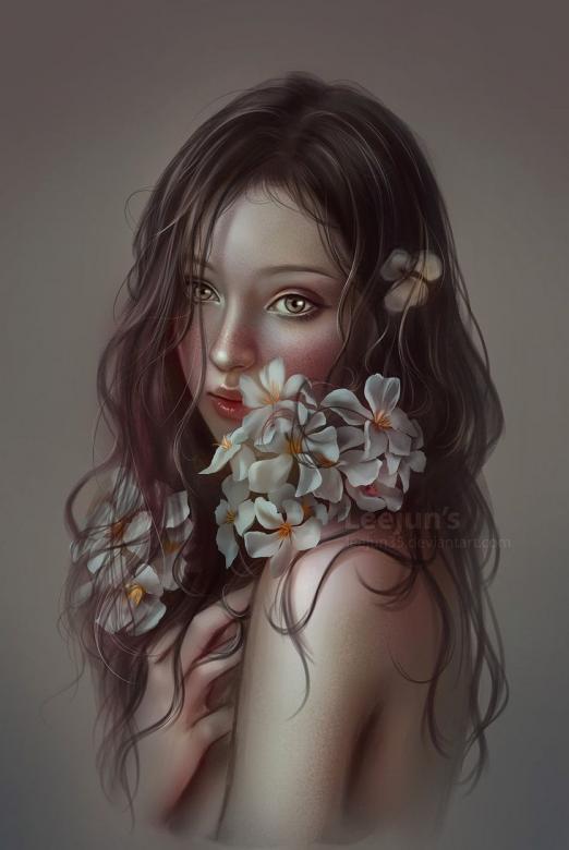 floral portrait puzzle online