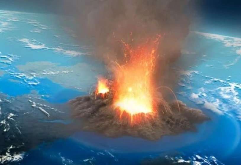 Wybuch wulkanu. puzzle online